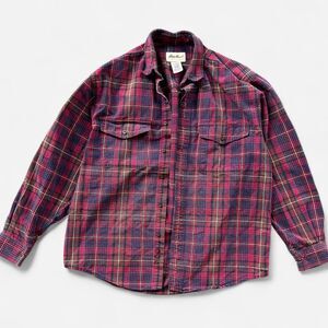 Heavy 100% cotton vintage Eddie Bauer flannel shirt
